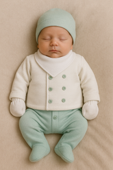 Pack naissance super classy boy boutons centrés 5 pcs coton